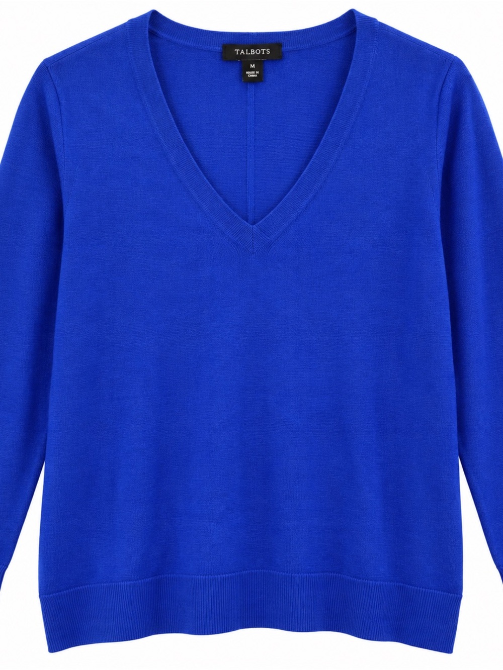 Talbots Women's V-Neck Sweater - Cobalt Blue #145